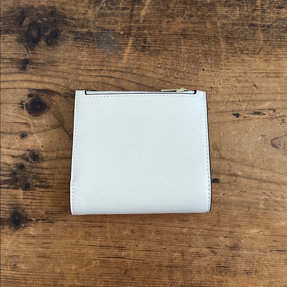 Coach Slim Essentials Bifold Wallet Chalk Ivory and Brass, Compact Small Wallet - Picture 8 of 14